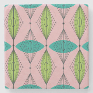 Atomrosa Ogee und Sternexplosion Marmorstein Unter Steinuntersetzer