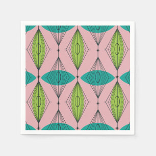 Atomrosa Ogee und Sternexplosionen Papier Napkins Serviette