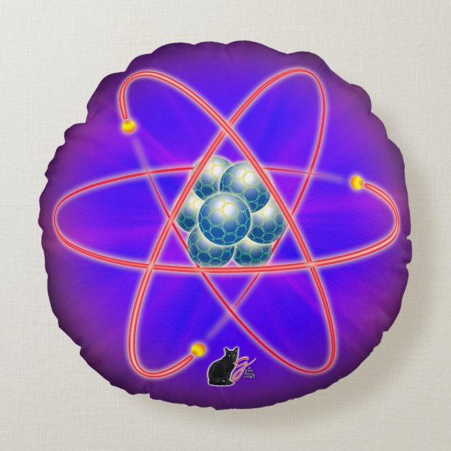 Atomrundkissen Rundes Kissen (Vorderseite)