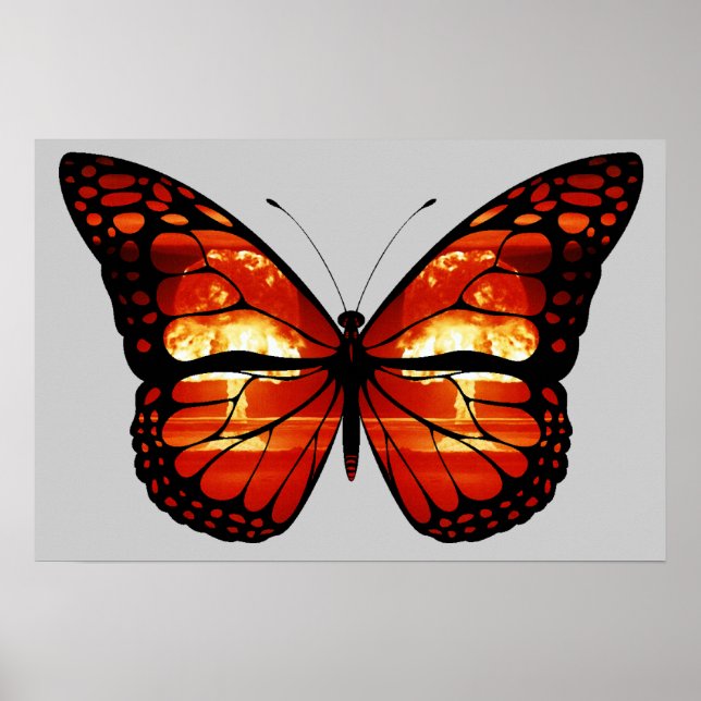 Atomschaum Cloud Butterfly Print Poster (Vorne)