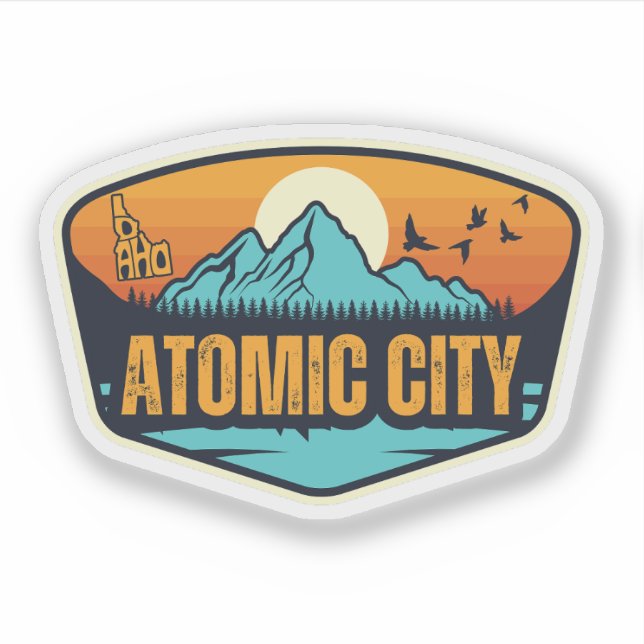 Atomstadt, Idaho Aufkleber (Vorderseite)