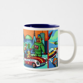 Atomstadt-Tasse Zweifarbige Tasse