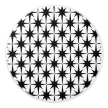 Atomstars Mitte Jahrhundert Moderne Schwarz und We