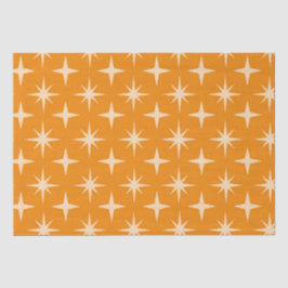 Atomstars-Muster aus dem Mittelalter auf Orange Seidenpapier