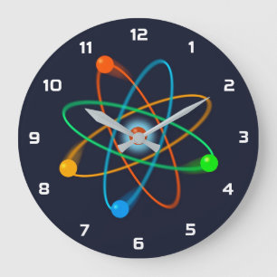Atomstruktur Wissenschaft Große Wanduhr