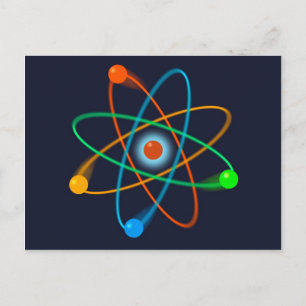 Atomstruktur Wissenschaft Postkarte