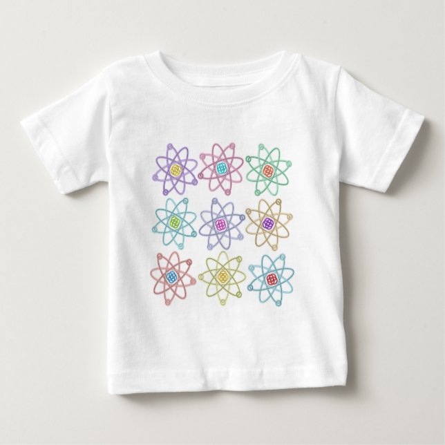 Atomstrukturmuster Baby T-shirt (Vorderseite)