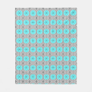 Atomturquoise Dots Fleece Blanket