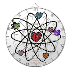 Atomvalentins-Leoparden-Druck-Herzen Dartscheibe