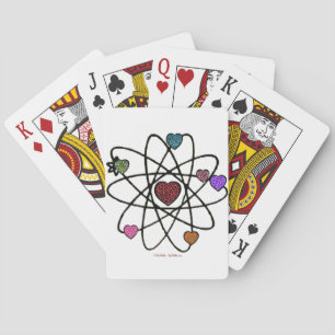 Atomvalentins-Leoparden-Druck-Herzen Spielkarten