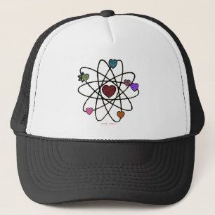 Atomvalentins-Leoparden-Druck-Herzen Truckerkappe