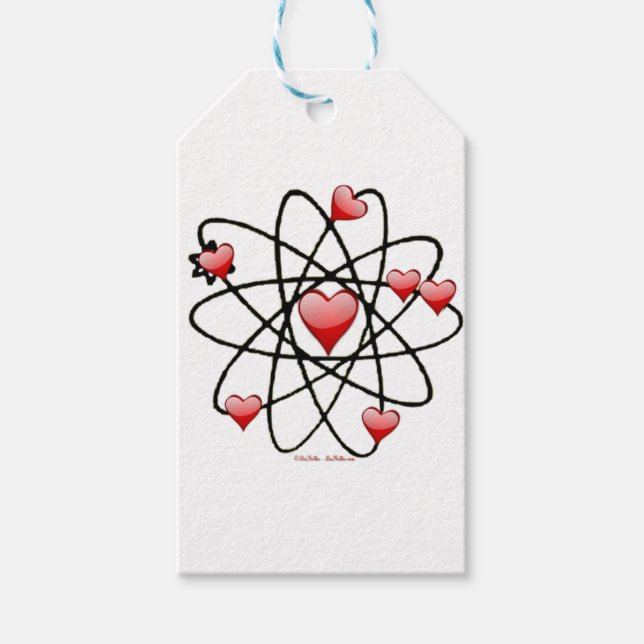 Atomvalentinsrot Herzen Geschenkanhänger (Vorderseite)