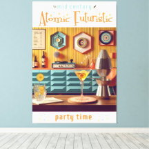 Atomwaffenfuturistisches Party Mitte des Jahrhunde