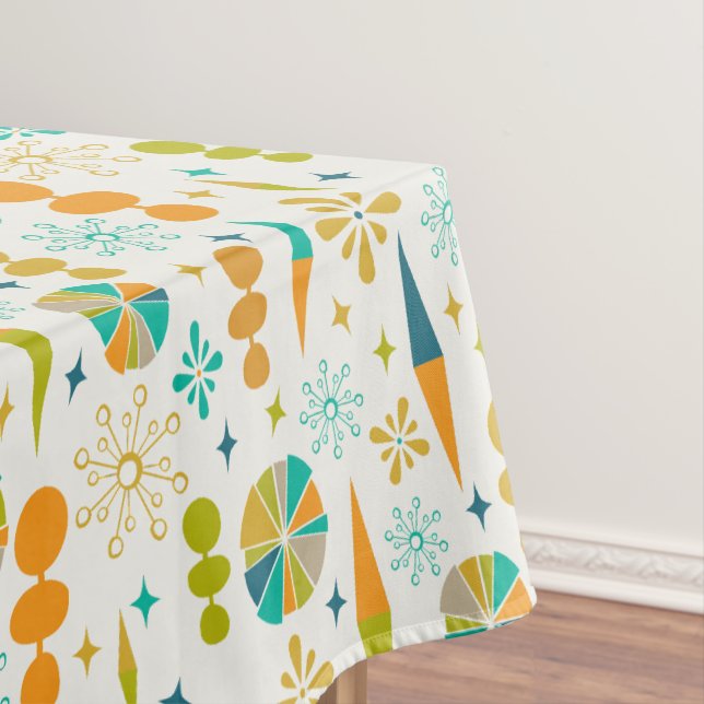 Atomzeitalter Abstrakte Formen Sternexplosion Mitt Tischdecke (Beispiel)