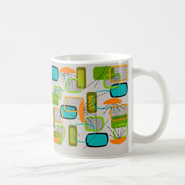 Atomzeitalter Mitte des Jahrhunderts Modernes Abst Kaffeetasse (Rechts)