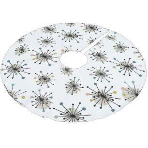 Atomzeitalter Sternexplosion Mitte Jahrhundert Mod Polyester Weihnachtsbaumdecke