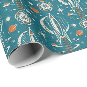 Atomzeitalter Weltraumforschung ©studioxtine Geschenkpapier