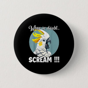 Atoo Meme T, lustiger schreiender schwefelkamm-Ato Button