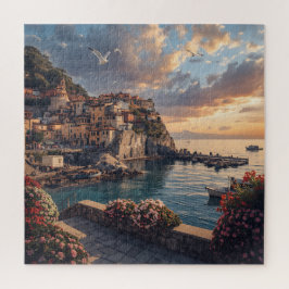 Atrani-Sonnenuntergang-Hafen - Amalfi-Küste Italie