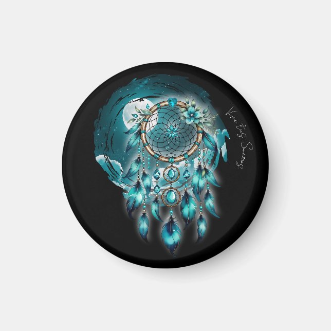 Atrapasueños bajo la Luna Llena  Magnet (Vorne)