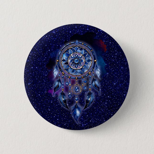 Atrapasueños en noche estrellada button (Vorderseite)