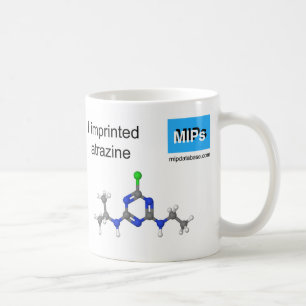 Atrazinschablonen-Tassenball- und -stockmodell Kaffeetasse