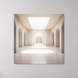 Atrium with Skylight Opening Leinwanddruck