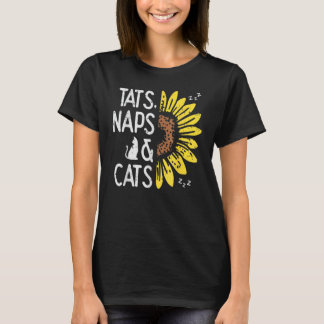 Ats Naps And Cats Sunflower Pet Owner Animal Lov T-Shirt