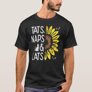 Ats Naps And Cats Sunflower Pet Owner Animal Lov T-Shirt