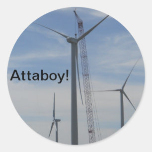 Atta Jungen-Windkraftanlage Runder Aufkleber