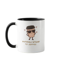 Attaché émotionnellement au café Tasse de café drô