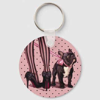 Attachée à mon Bouledogue Français Schlüsselanhänger