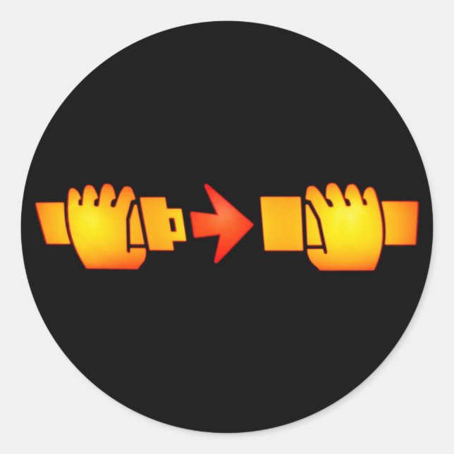 Attacher la ceinture de sécurité Stickers ronds (Devant)
