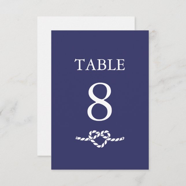 Attacher le noeud | Carte de table (Devant / Derrière)
