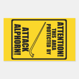 Attack Alphorn Rechteckiger Aufkleber