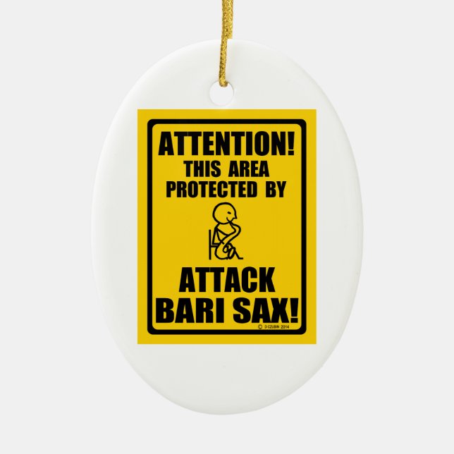 Attack Bari Sax Keramik Ornament (Vorne)