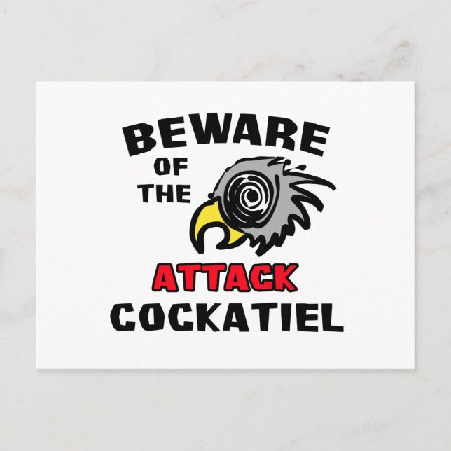 Attack Cockatiel Postkarte (Vorderseite)