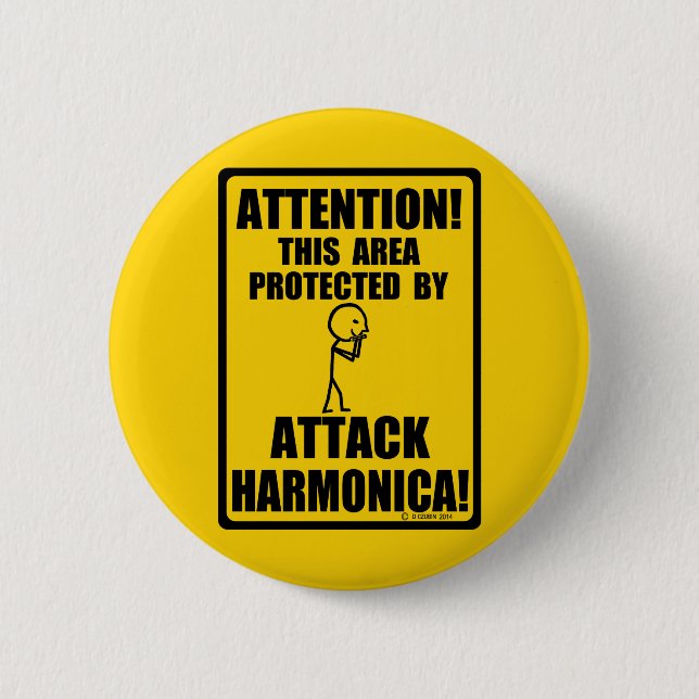 Attack Harmonica Button (Vorderseite)