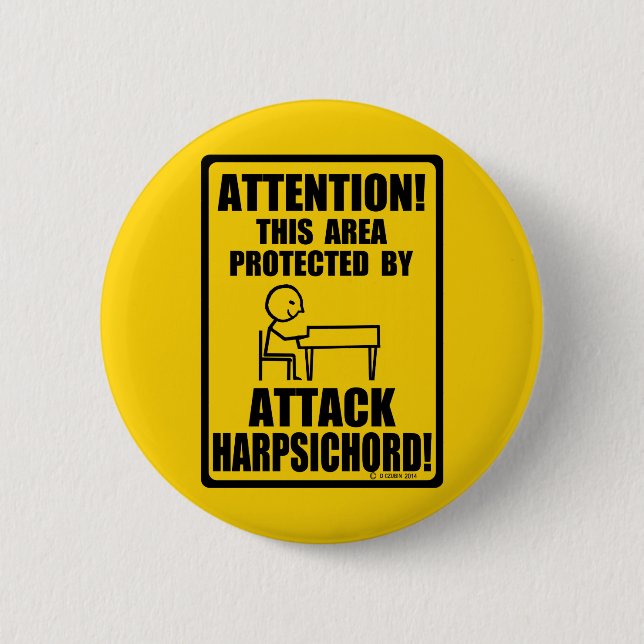 Attack Harpsichord Button (Vorderseite)