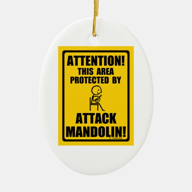 Attack Mandolin Keramik Ornament (Vorne)