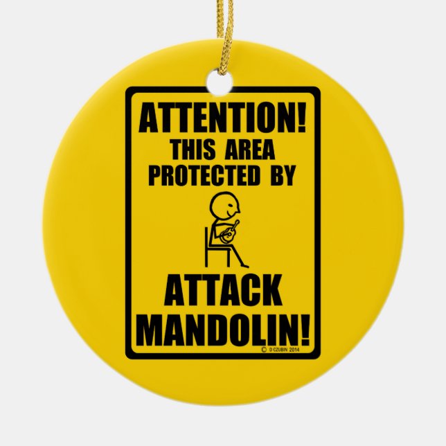 Attack Mandolin Keramik Ornament (Vorne)