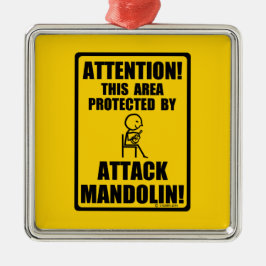 Attack Mandolin Silbernes Ornament