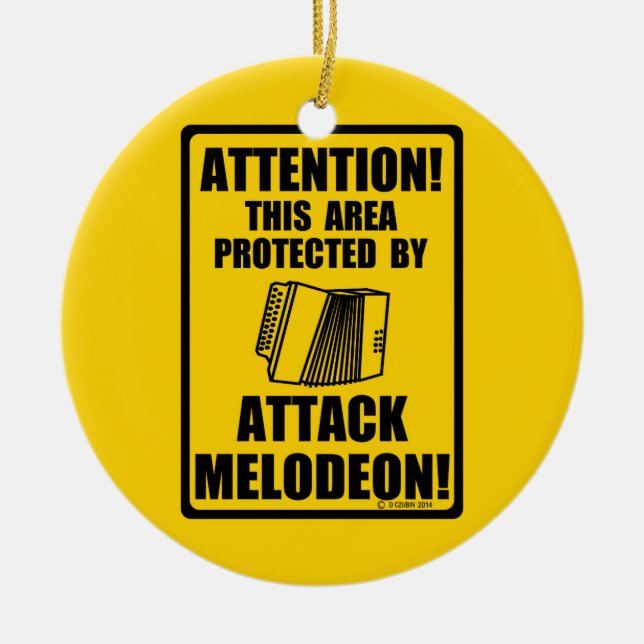 Attack Melodeon Keramik Ornament (Vorne)