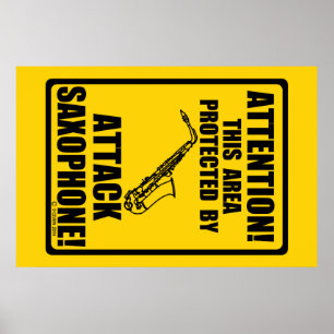 Attack Saxophone Poster