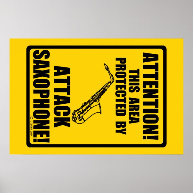 Attack Saxophone Poster (Vorne)