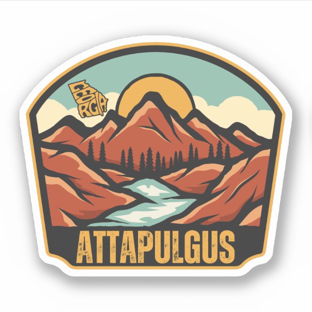 Attapulgus, Georgien Aufkleber (Vorderseite)