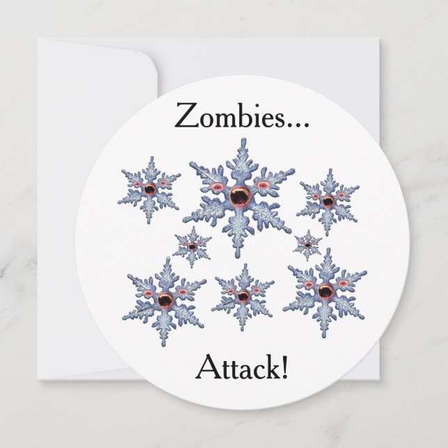 Attaque de la carte à plat Zombies de flocon de ne (Devant)