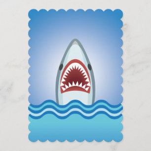Attaque de requin Invitations amusantes de la fête