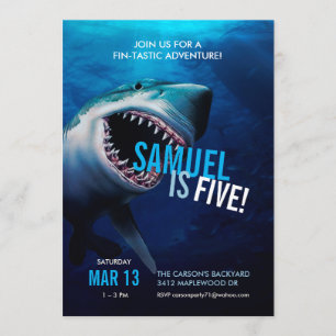 Attaque de requins   Ocean Invitation Boys Anniver