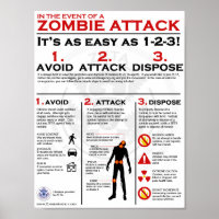 Attaque de zombie - 1-2-3 Poster